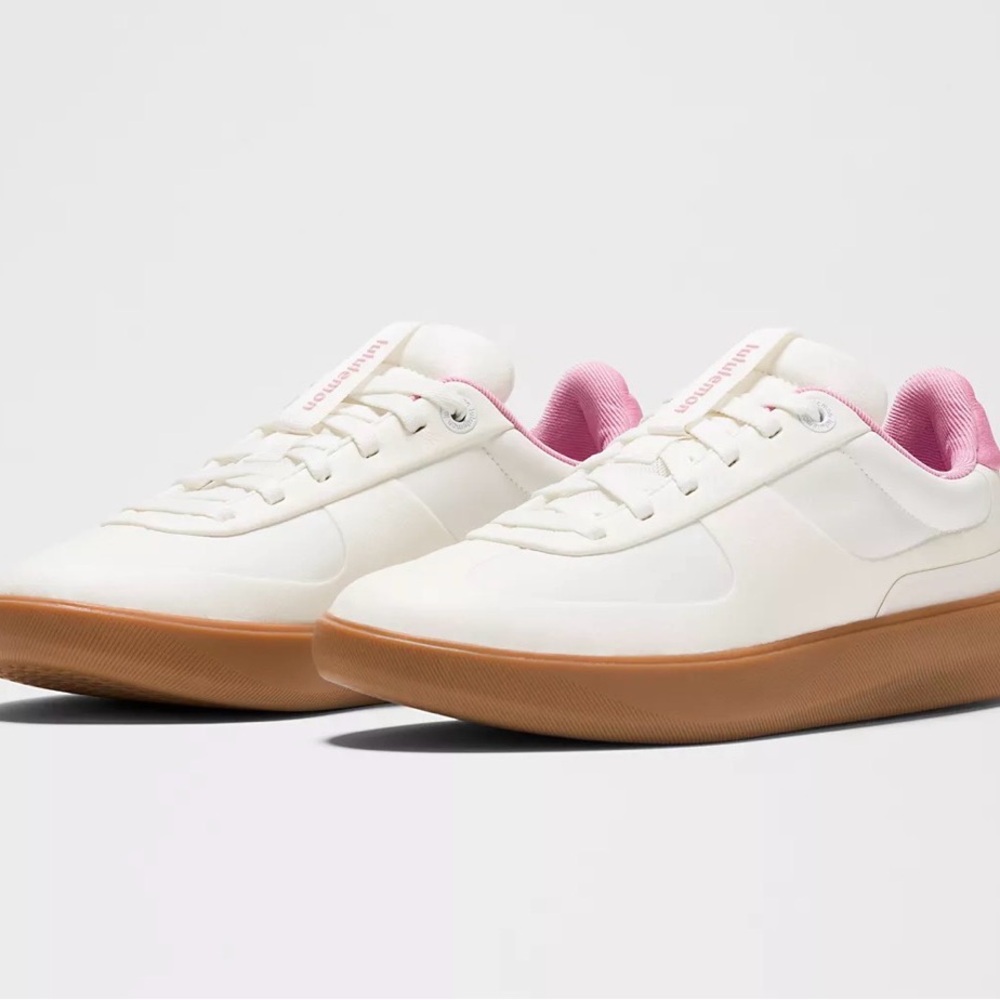 Lululemon Cityverse Sneaker in White/Filbert Tan/Pink Frosting, Size 9.5